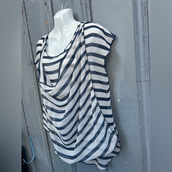 Willowmore striped sheer blouse, Approx M - Picture 3 of 8